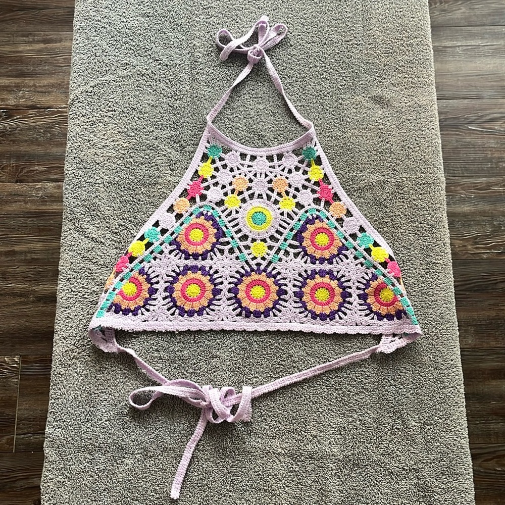 Lilac Purple Halter Cover Up